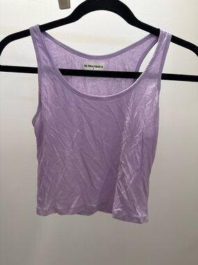 My Mum Made It Lavender Ribbed Tank Top